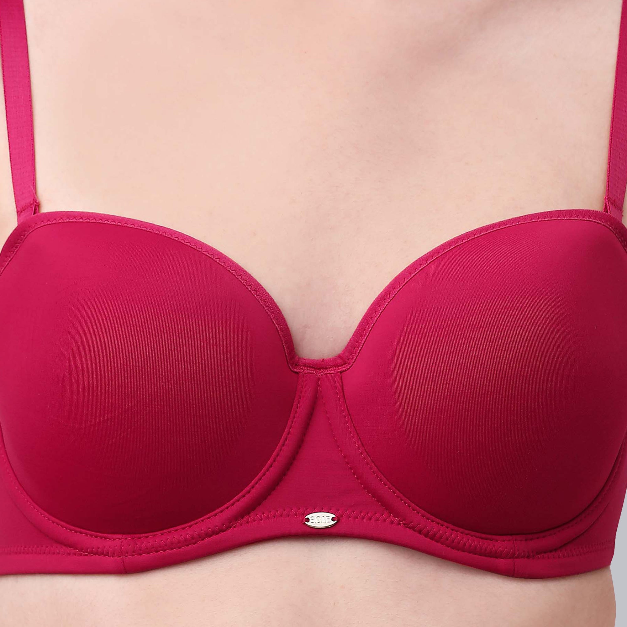 Medium Coverage Padded Wired Multiway Strapless Bra with Detachable Straps-FB-508A