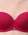 Medium Coverage Padded Wired Multiway Strapless Bra with Detachable Straps-FB-508A