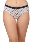 High Rise Full Coverage Solid and Printed Cotton Stretch Hipster Panty (Pack of 3)-3FCB-17