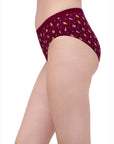 High Rise Full Coverage Solid and Printed Cotton Stretch Hipster Panty (Pack of 3)-3FCB-17