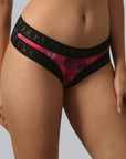 Mid Rise Lace Back Printed Cheekini Panty- FP-1558