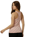 Printed Super Soft Cotton Stretch Racerback Tank Top 3SC-6