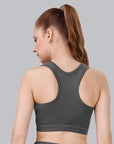 Medium Impact Racerback Sports Bra with Removable Cups- AT-1