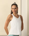 V-Neck Coverup Top with Overlapped Back and String Detail-AT-20