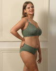 Full Coverage Non Wired Non Padded Bra with High Waist Full Coverage Lace Brief Set FB-709-1705