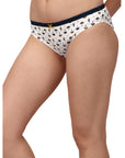 Mid Rise Medium Coverage Solid and Printed Cotton Stretch Brief Panty (Pack of 6) 6BF-20