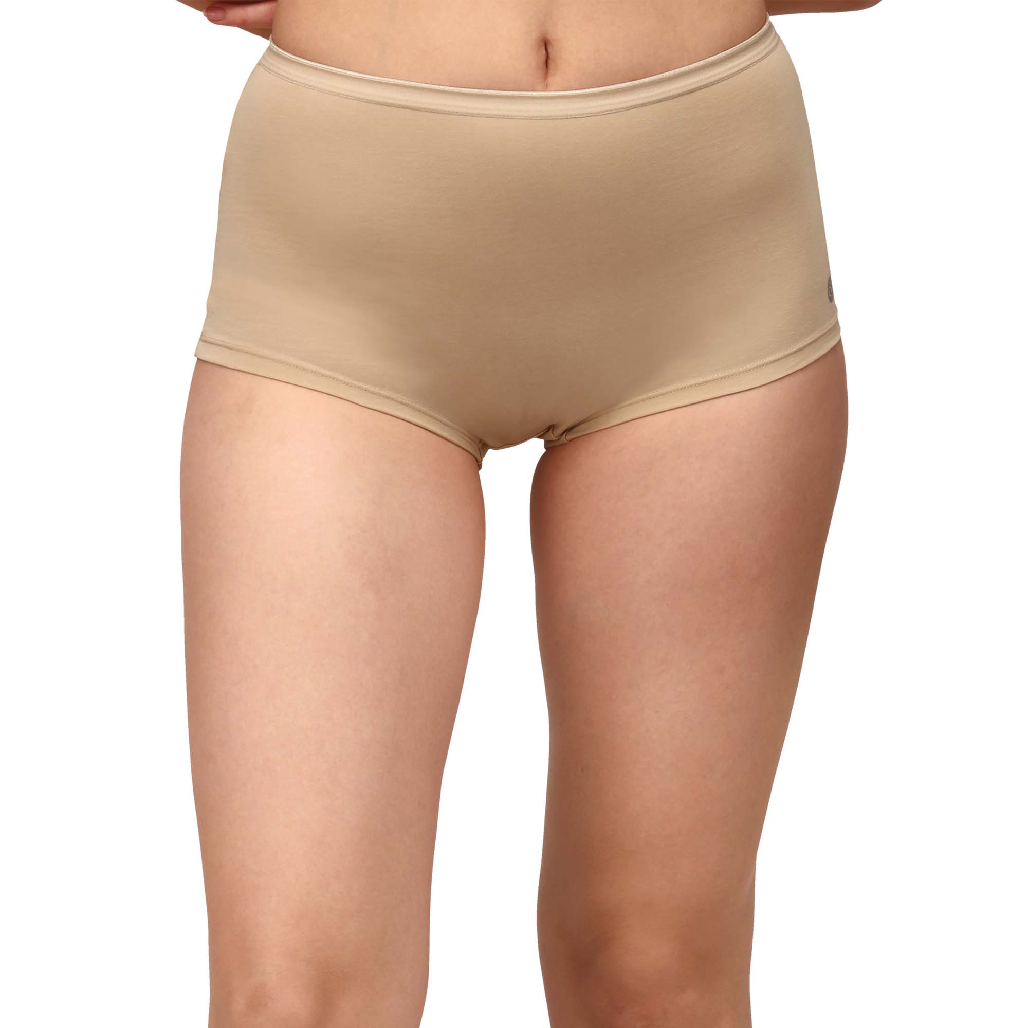 High Rise Full Coverage Cotton Spandex Boyshorts (Pack of 2) - 2BS-25