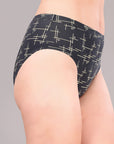 High Rise Full Coverage Printed Stretch Cotton Hipster Panty (Pack of 3) - 3FCB-30