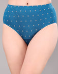 High Waist Full Coverage Printed Stretch Cotton Hipster Panty (Pack of 3) 3HWB-32