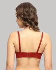SOIE Woman - Padded Wired Medium Coverage Strapless Halter Neck Multiway Lace Bra - -for Women
