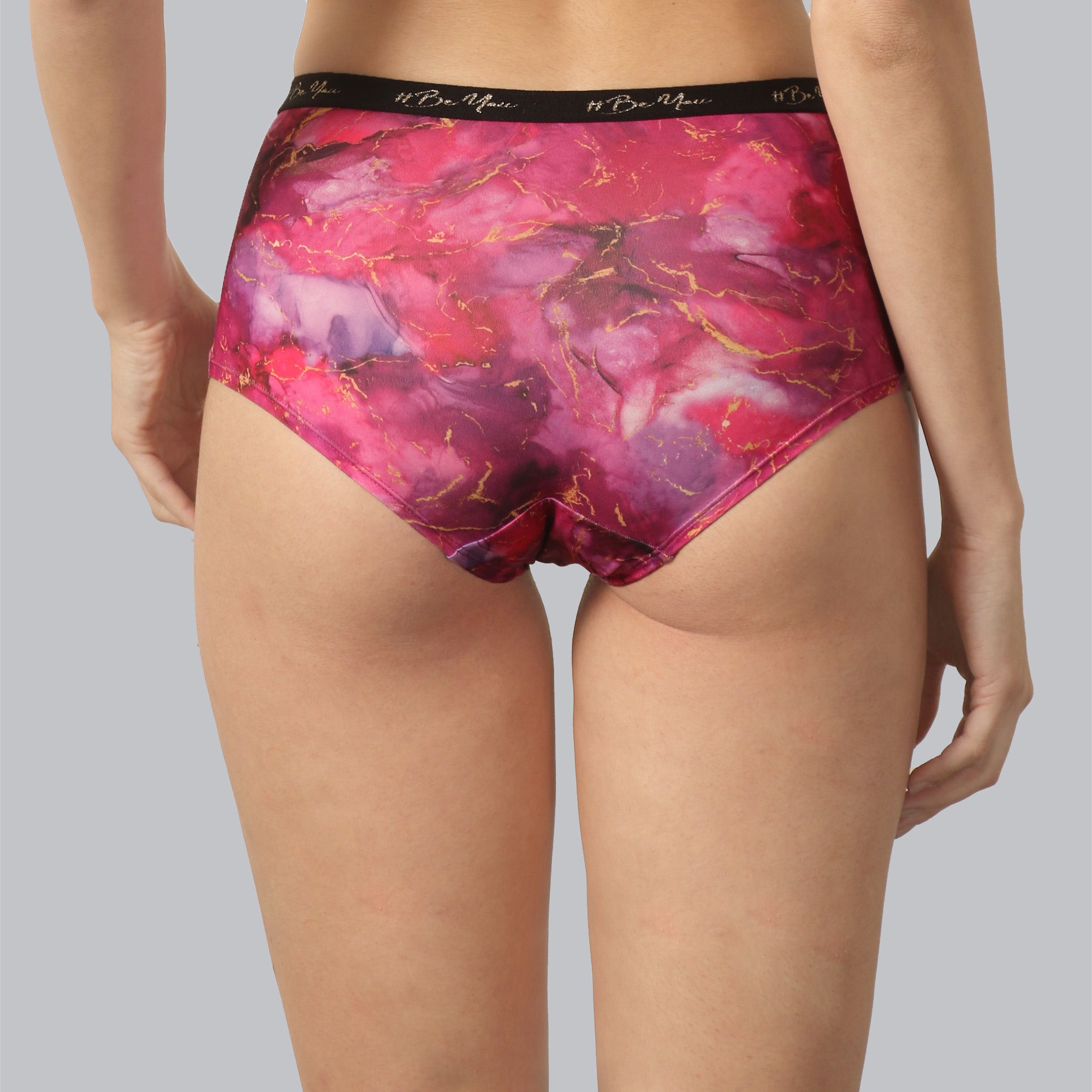 High Rise Full Coverage Printed Boyshorts- FP-1559