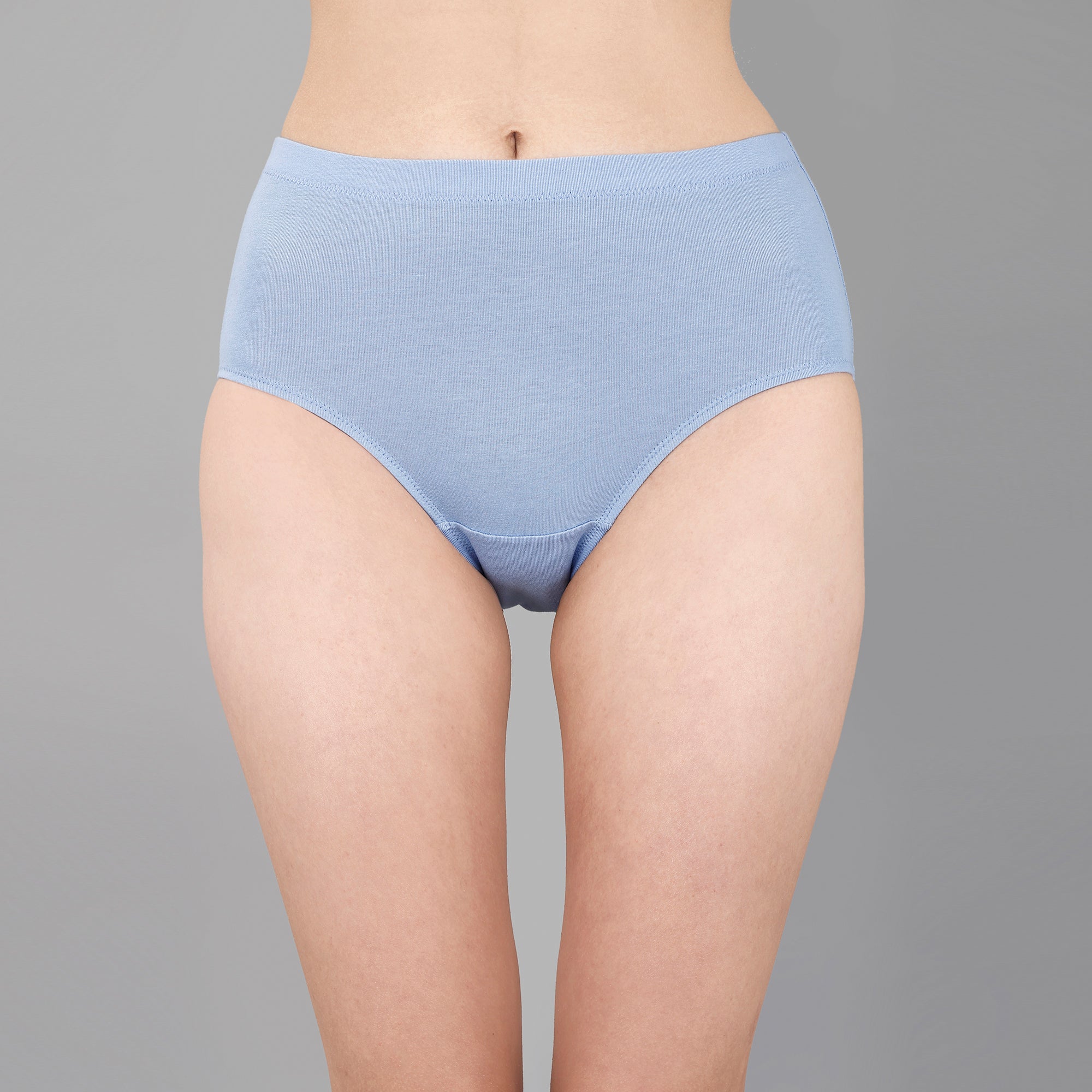 High Waist Full Coverage Solid Cotton Briefs (Pack of 3)