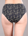 High Rise Full Coverage Printed Stretch Cotton Hipster Panty (Pack of 3) - 3FCB-30