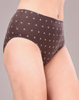 High Waist Full Coverage Printed Stretch Cotton Hipster Panty (Pack of 3) 3HWB-32