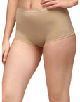 High Rise Full Coverage Cotton Spandex Boyshorts (Pack of 2)