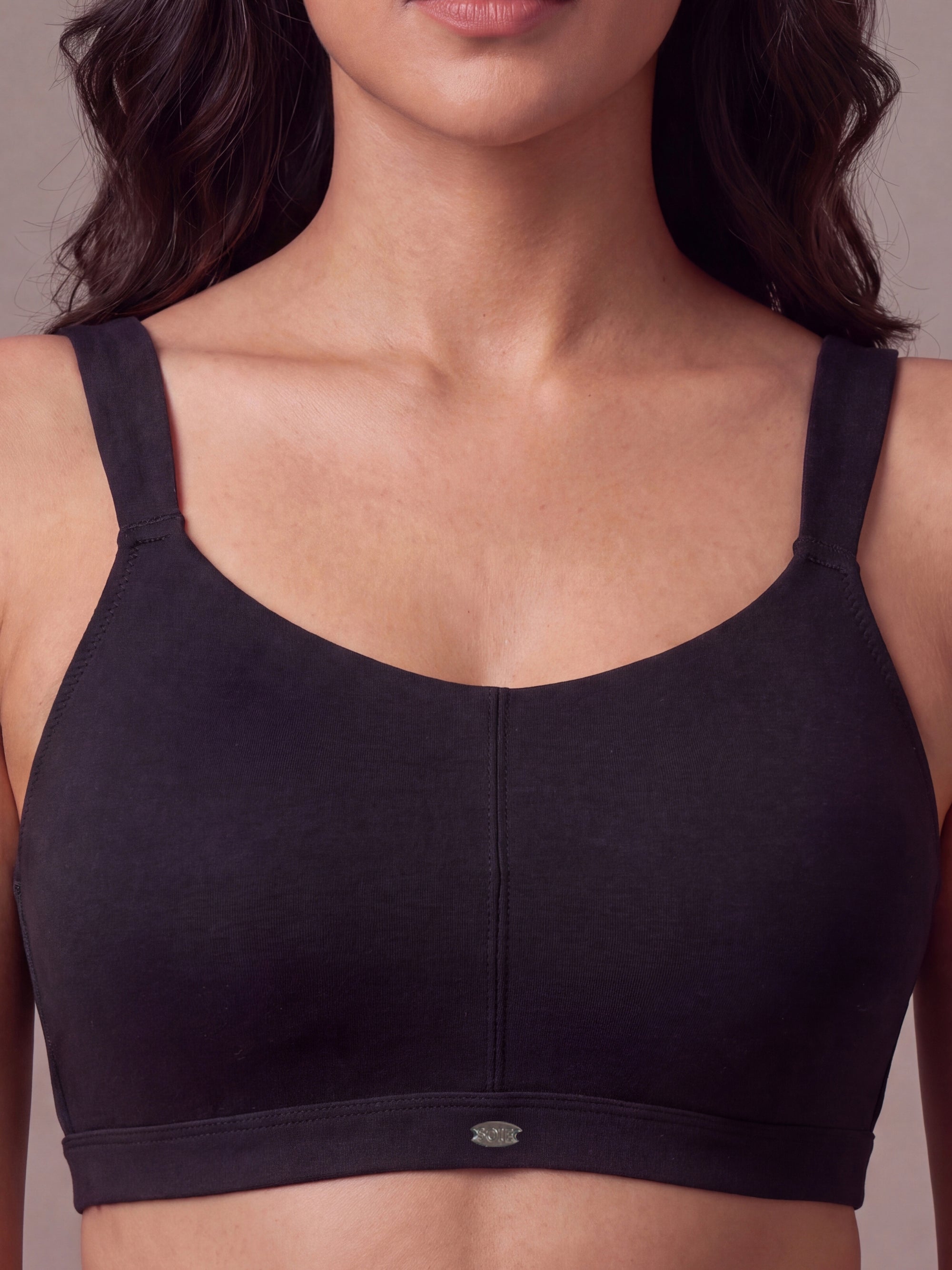 Full Coverage Padded Non-Wired High Impact Cotton Sports Bra