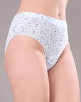 High Rise Full Coverage Printed Stretch Cotton Hipster Panty (Pack of 3) - 3FCB-30