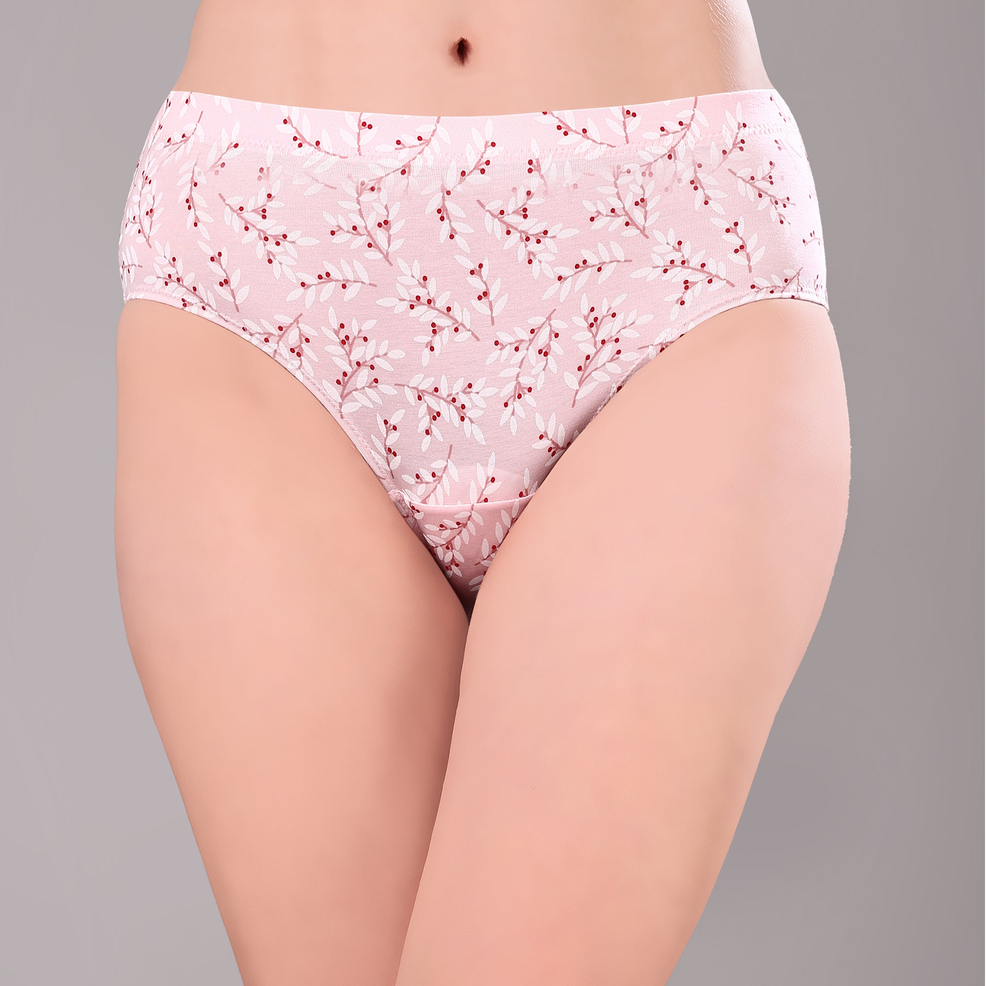 High Rise Full Coverage Printed Stretch Cotton Hipster Panty (Pack of 3) - 3FCB-30