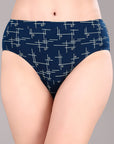 High Rise Full Coverage Printed Stretch Cotton Hipster Panty (Pack of 3) - 3FCB-30