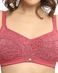 Full Coverage Non Wired Non Padded Bra with High Waist Full Coverage Lace Brief Set FB-709-1705