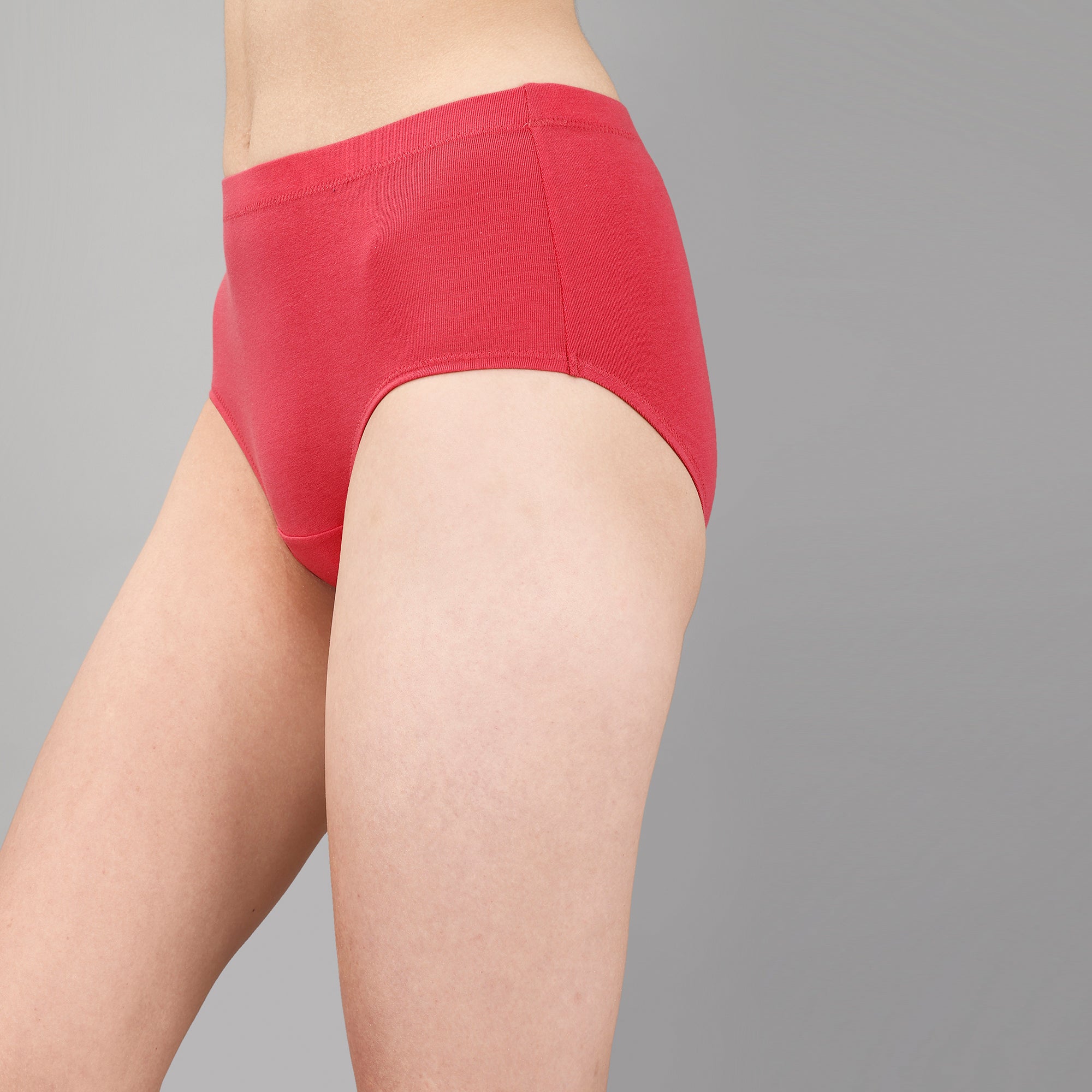 High Waist Full Coverage Solid Cotton Briefs (Pack of 3)