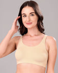 Non-Wired Non Padded Full Coverage Low Impact Slip on Sports Bra BB-03A