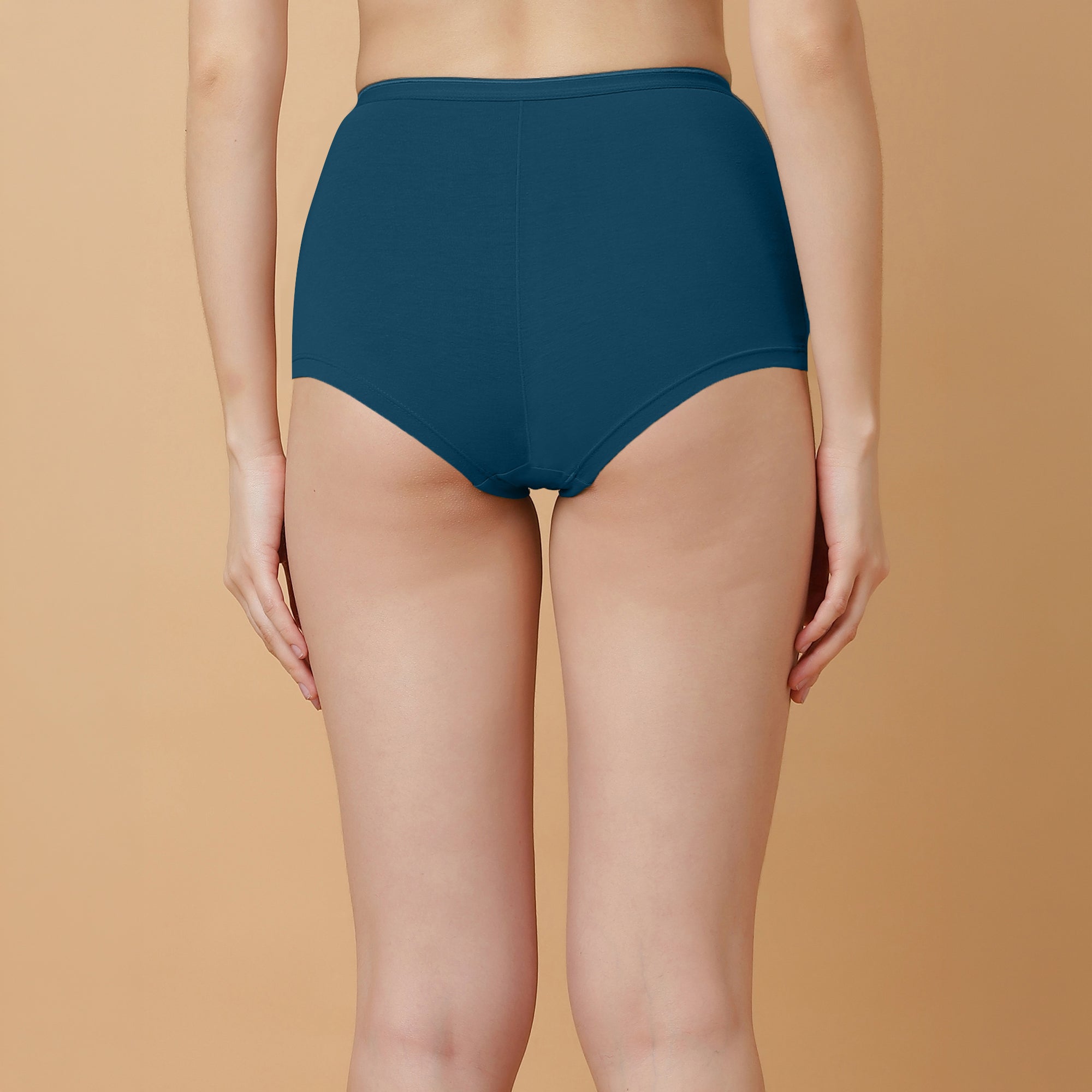 High Rise Full Coverage Cotton Spandex Boyshorts (Pack of 2)