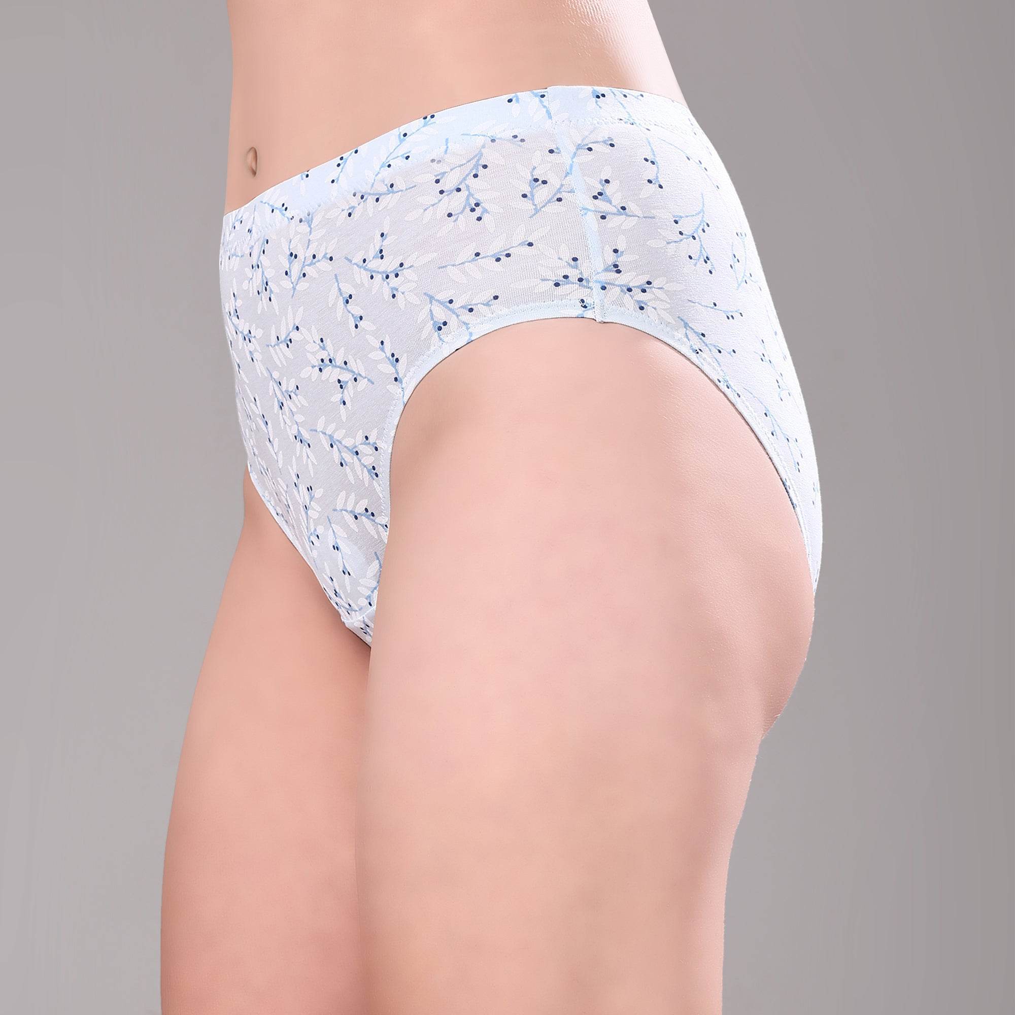 SOIE Woman - High Rise Full Coverage Printed Stretch Cotton Hipster Panty (Pack of 3) - Panty -for Women