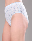 High Waist Full Coverage Printed Stretch Cotton Hipster Panty (Pack of 3) 3HWB-32