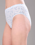 High Rise Full Coverage Printed Stretch Cotton Hipster Panty (Pack of 3) - 3FCB-30