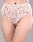 High Waist Full Coverage Printed Stretch Cotton Hipster Panty (Pack of 3) 3HWB-32