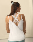 V-Neck Coverup Top with Overlapped Back and String Detail-AT-20