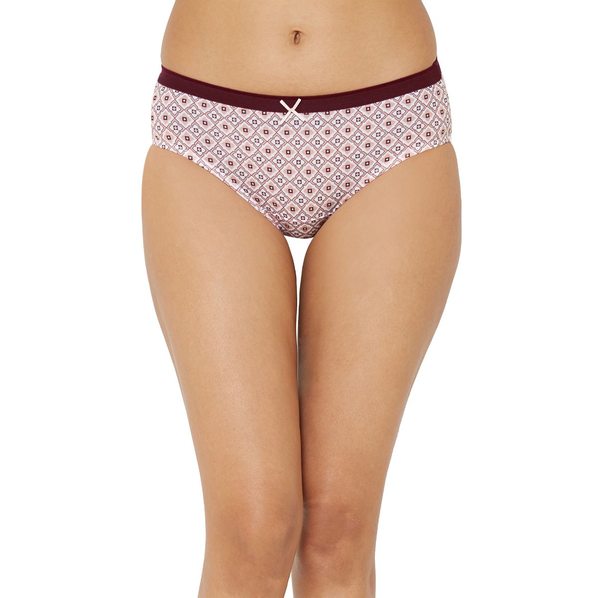 High Rise Full Coverage Solid and Printed Cotton Stretch Hipster Panty (Pack of 6)- 6FCB-21