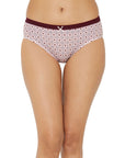 High Rise Full Coverage Solid and Printed Cotton Stretch Hipster Panty (Pack of 6)- 6FCB-21