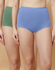 High Rise Full Coverage Cotton Spandex Boyshorts (Pack of 2)