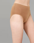 High Waist Full Coverage Solid Cotton Briefs (Pack of 3)