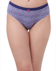 High Rise Full Coverage Solid and Printed Cotton Stretch Hipster Panty (Pack of 3)-3FCB-17