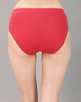 High Rise Full Coverage Solid Colour Cotton Stretch Hipster Panty (Pack of 3)