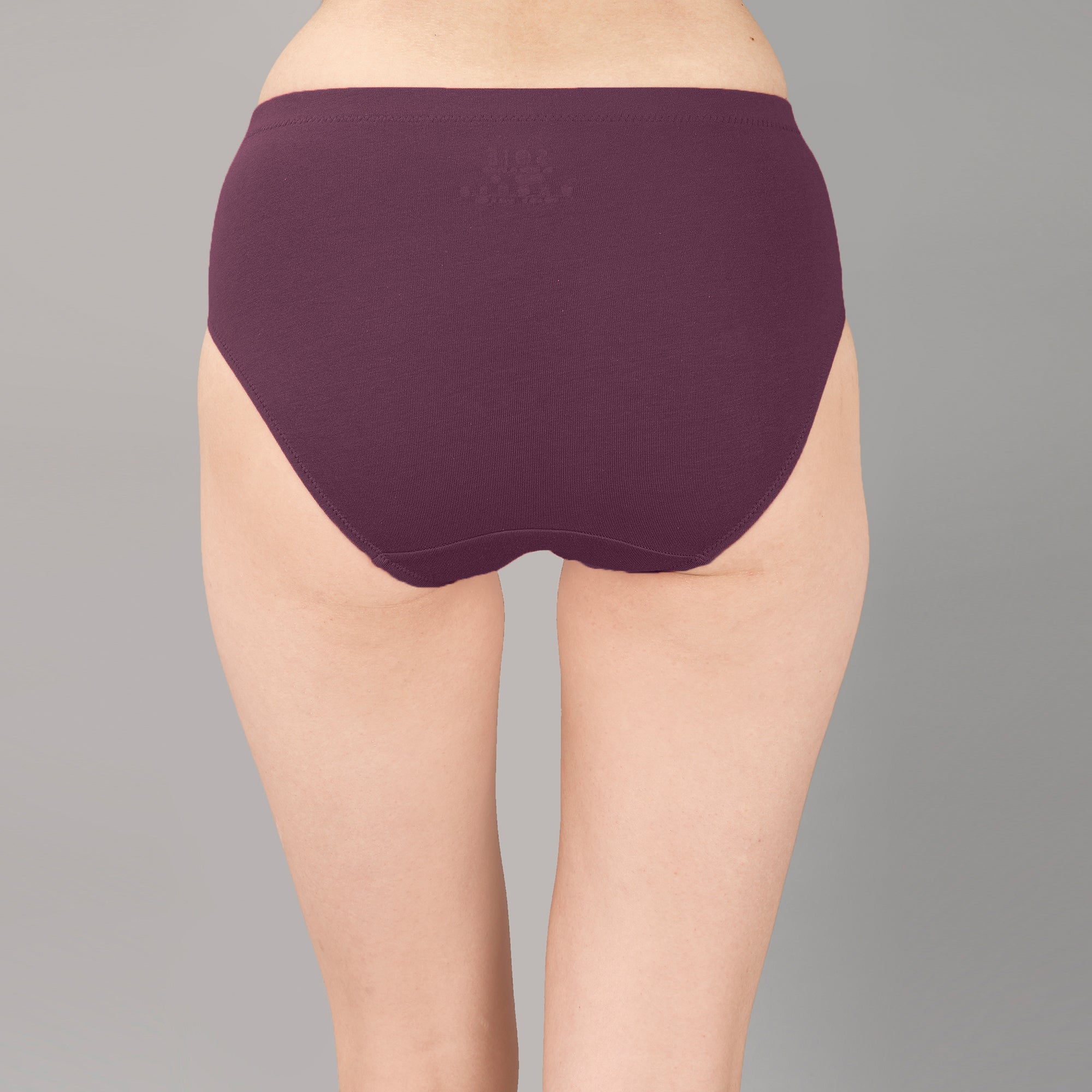 High Rise Full Coverage Solid Colour Cotton Stretch Hipster Panty (Pack of 3)