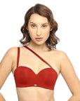 Padded Wired Medium Coverage Strapless Halter Neck Multiway Lace Bra FB-551