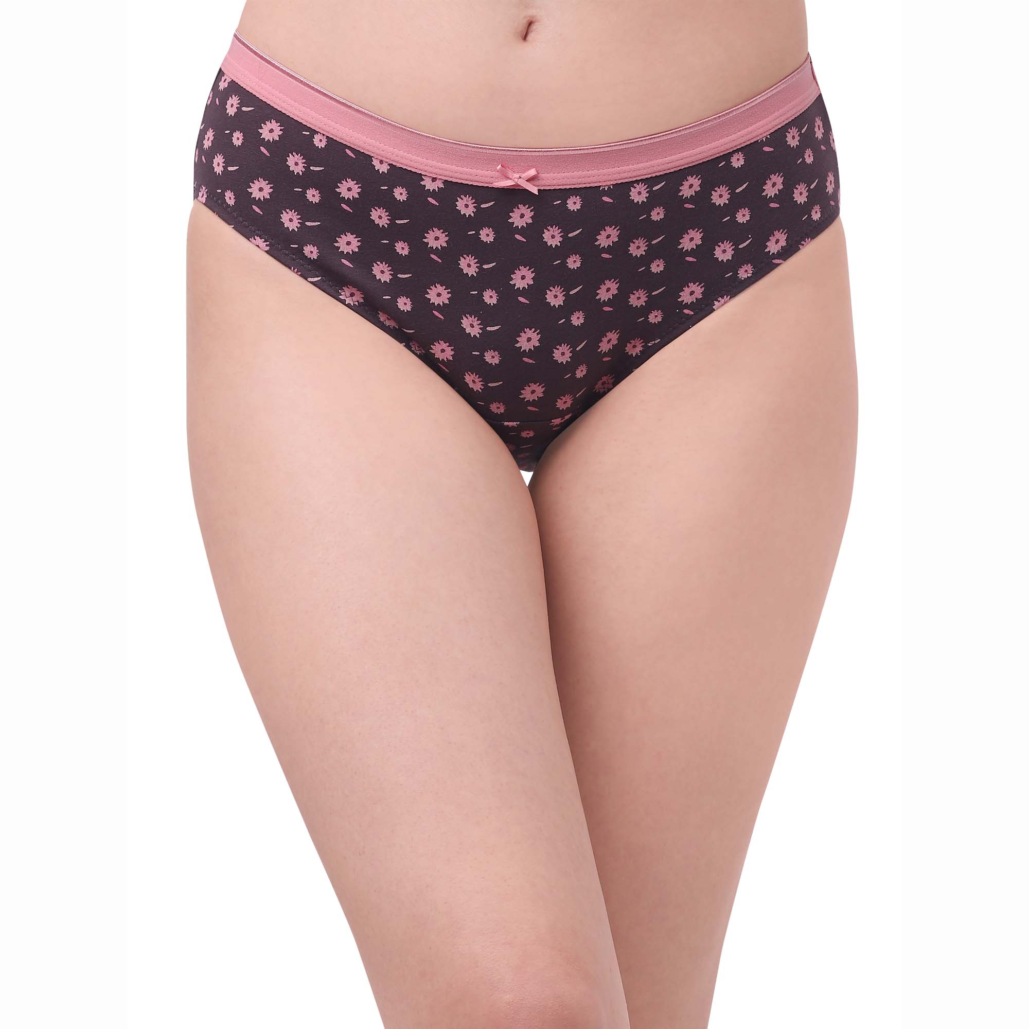 High Rise Full Coverage Solid and Printed Cotton Stretch Hipster Panty (Pack of 3)-3FCB-17