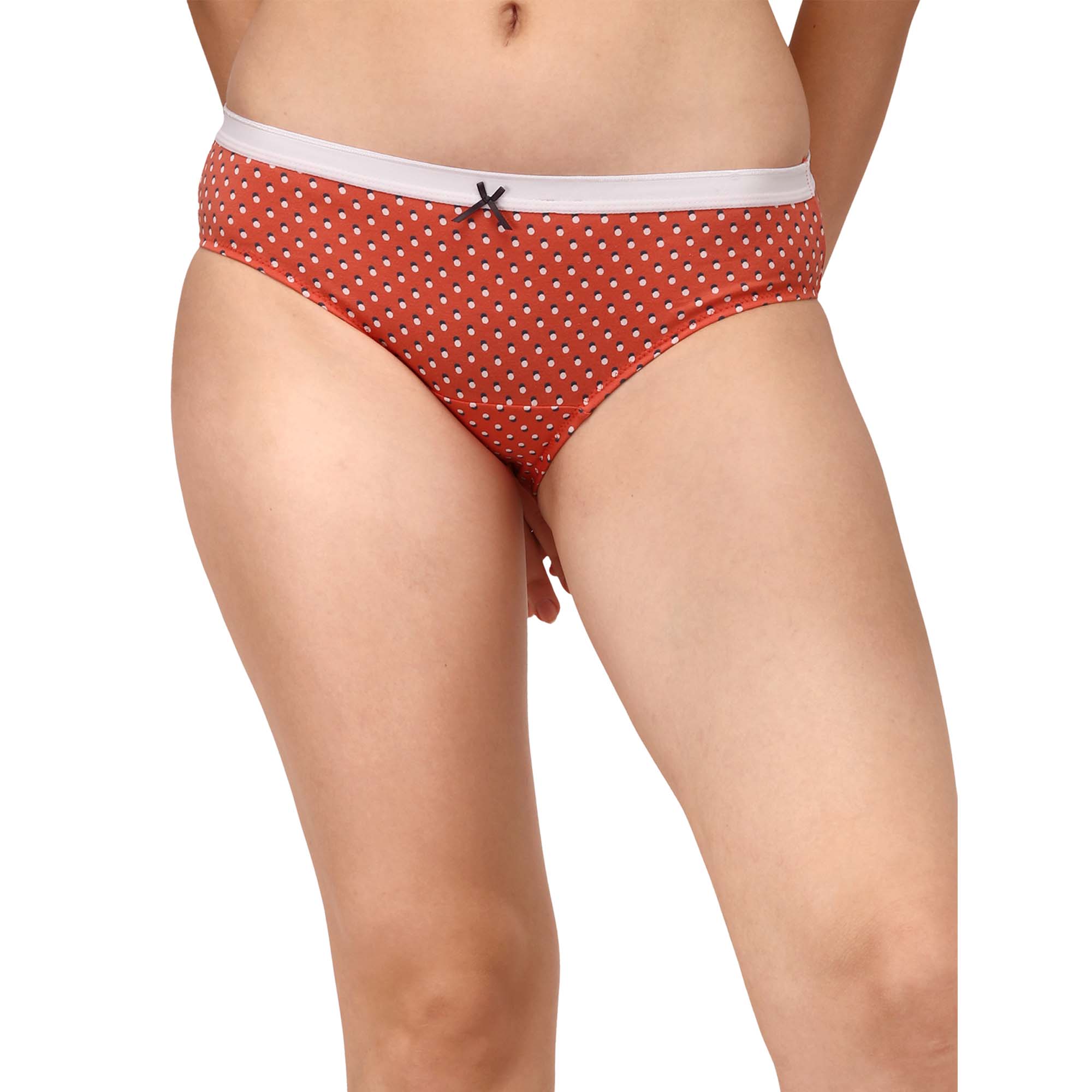 High Rise Full Coverage Solid and Printed Cotton Stretch Hipster Panty (Pack of 3)-3FCB-17