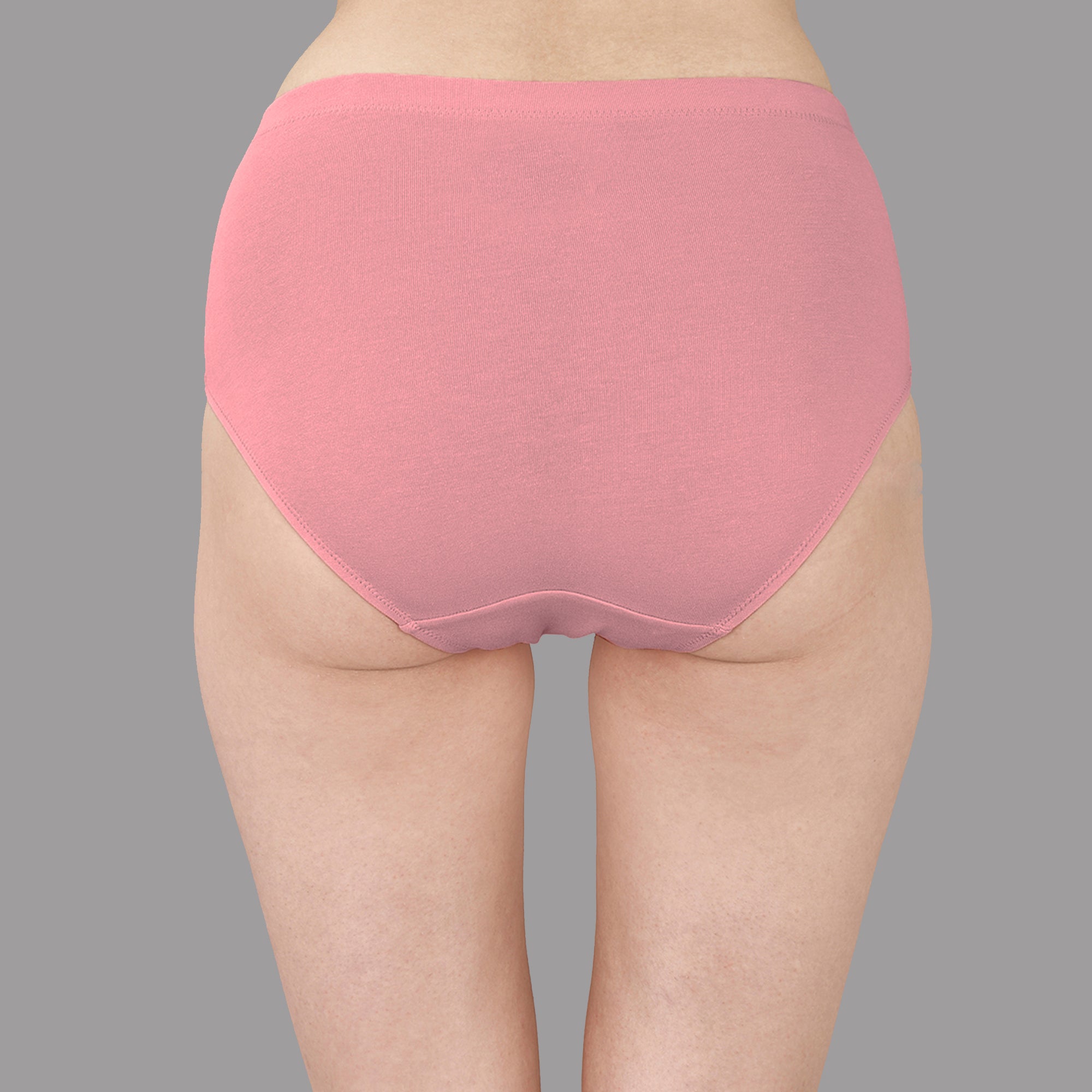 High Waist Full Coverage Solid Cotton Briefs (Pack of 3)