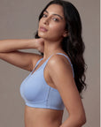 Full Coverage Padded Non Wired Bra With Lace Detailing