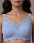 Full Coverage Padded Non Wired Bra With Lace Detailing