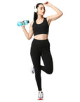 High Waist Ankle Length Sports Leggings With Pockets-AT-2