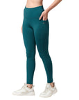 High Waist Ankle Length Sports Leggings With Pockets-AT-2