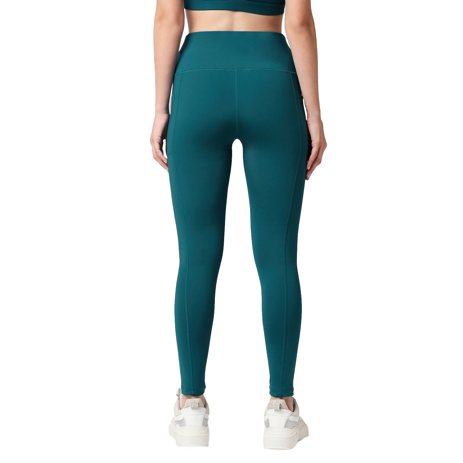 High Waist Ankle Length Sports Leggings With Pockets-AT-2