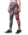 High Waist Ankle Length Sports Leggings With Pockets-AT-4