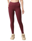 High Waist Ankle Length Sports Leggings With Pockets-AT-2